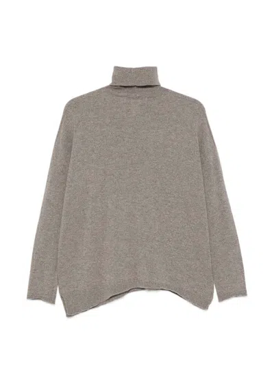 Vanisé Roll-neck Cashmere Sweater In Gray