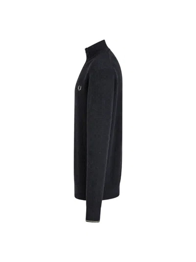 Fred Perry Black Sweaters In Black