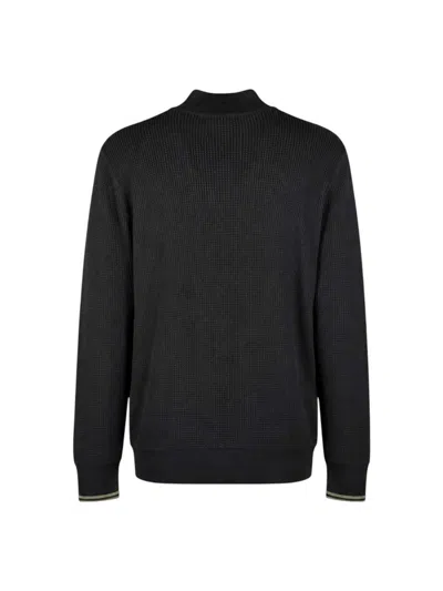 Fred Perry Black Sweaters In Black
