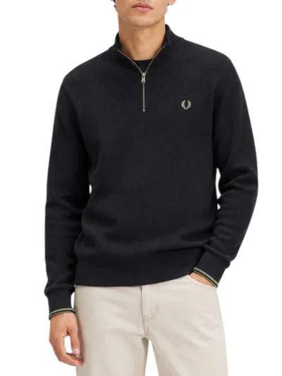 Fred Perry Black Sweaters In Black