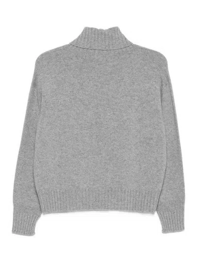 Vanisé Roll-neck Knitted Sweater In Gray