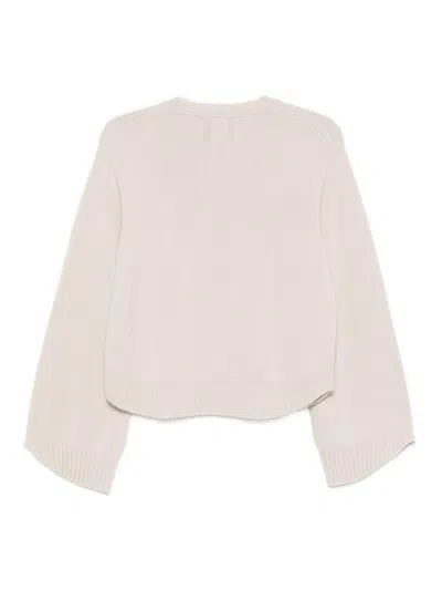 Vanisé Curved-hem Sweater In Neutral