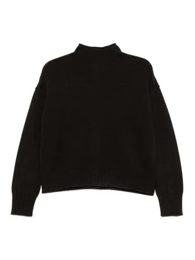 Vanisé High Neck Pullover In Black