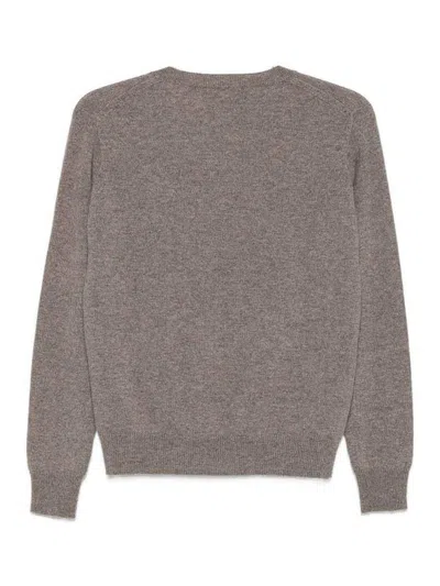 Vanisé V-neck Cashmere Sweater In Gray