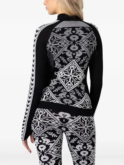 Kari Traa Saga Geometric-pattern Half-zip Base Layer In Multi