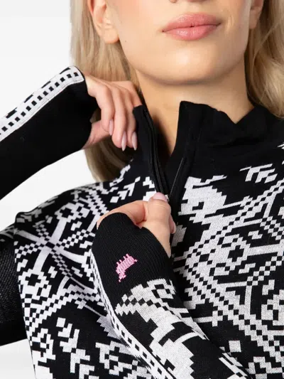 Kari Traa Saga Geometric-pattern Half-zip Base Layer In Multi