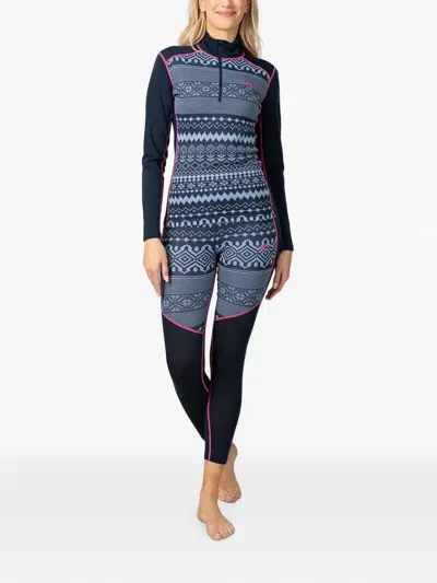 Kari Traa Live Half Zip Fair Isle-patterned Base Layer In Multi