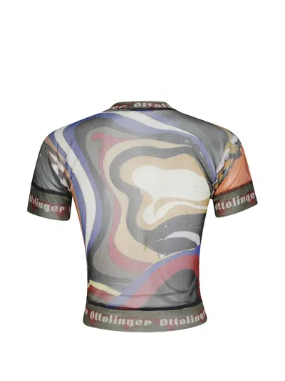Ottolinger Psychedelic-print Mesh T-shirt In Multi