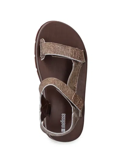 Melissa Flowing Touch-strap Platform Sandals In Brown