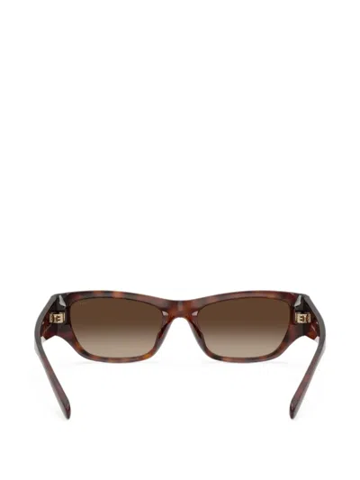 Coach Rectangular-frame Sunglasses In Brown