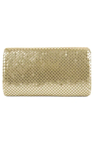 Jessica Mcclintock Mesh Clutch In 39n-lt.gold