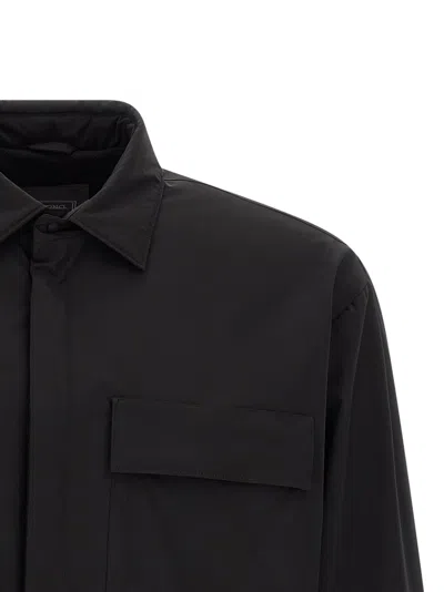 Herno Windproof Polyamide Overshirt In Black