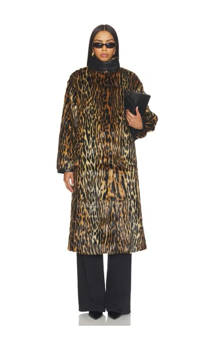 Et Ochs Women's Vonn Leopard-print Faux-fur Coat In Neutral