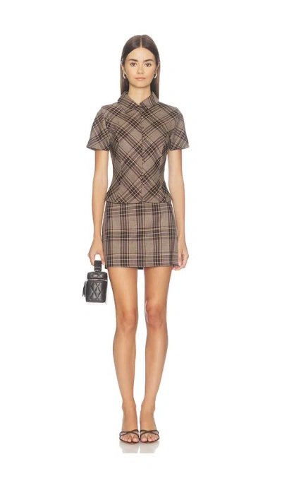 Superdown Mariam  스커트 In Plaid Multi