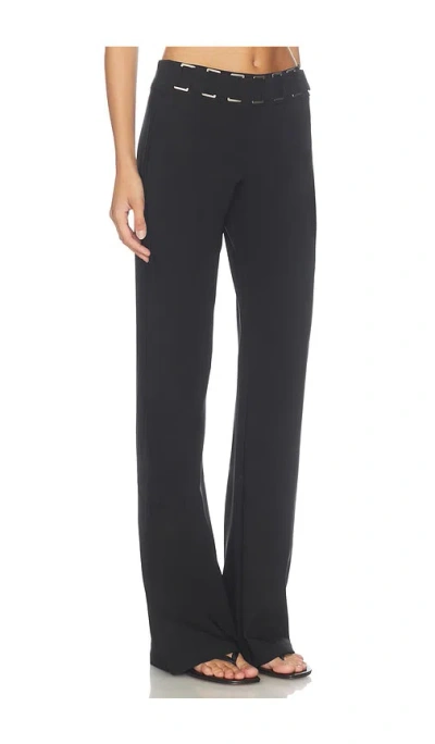 Tiger Mist Jetta Low Rise Flared Pants In Black