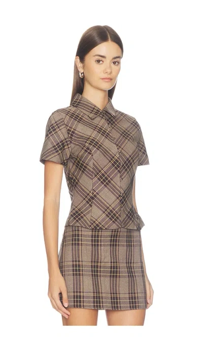 Superdown Mariam  탑 In Plaid Multi