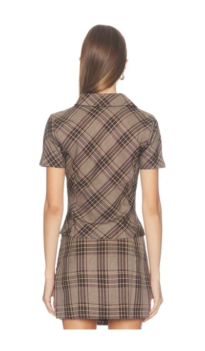 Superdown Mariam  탑 In Plaid Multi