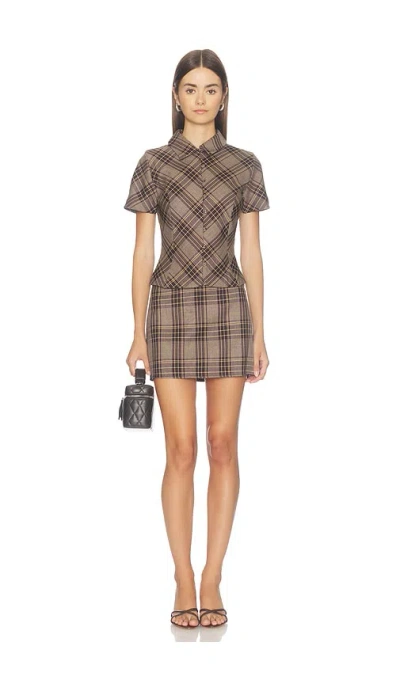 Superdown Mariam  탑 In Plaid Multi