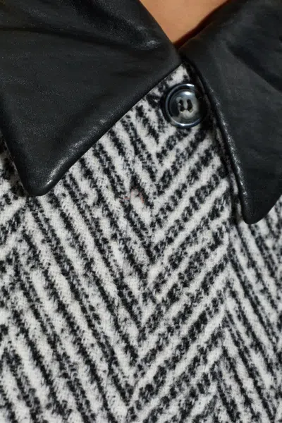 Baum Und Pferdgarten Berfe Herringbone-pattern Oversized Jacket In Black