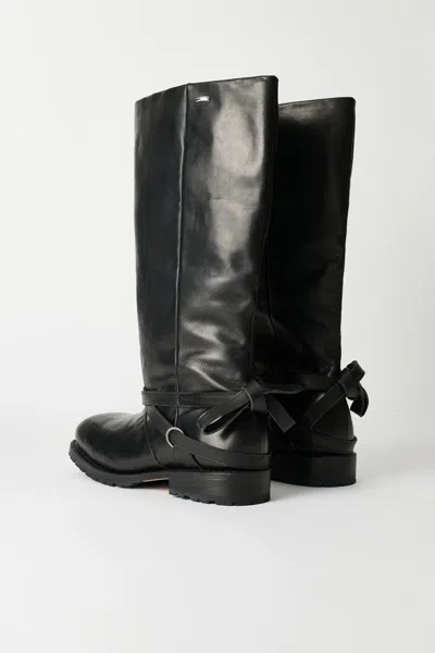 Our Legacy High Engine Cattlehide Leather Boot In Black