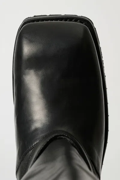 Our Legacy High Engine Cattlehide Leather Boot In Black
