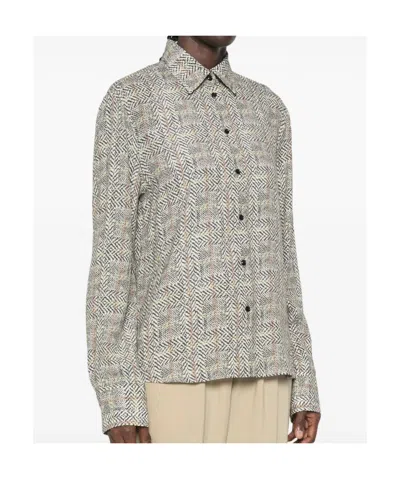 Ermanno Scervino Herringbone-pattern Shirt In Multi