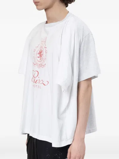 Protocol Index Four Hands Layered-design T-shirt In White