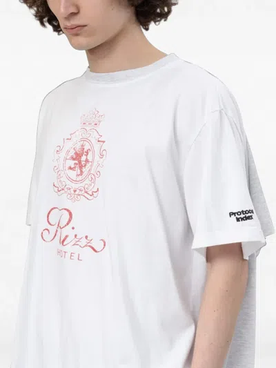 Protocol Index Four Hands Layered-design T-shirt In White