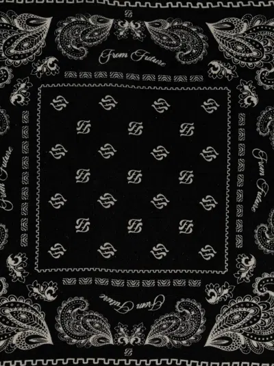 From Future 페이즐리 모티프 프린지 스카프 In Black