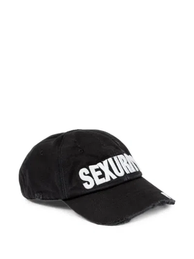 Protocol Index Graphic-embroidered Distressed Cap In Gray