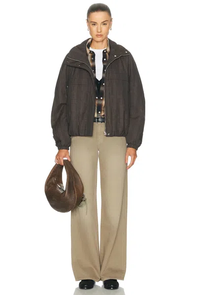 Acne Studios Odilla Bomber Jacket In Brown