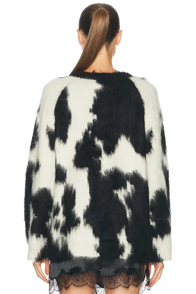 Bode Holstein Sweater In White Black