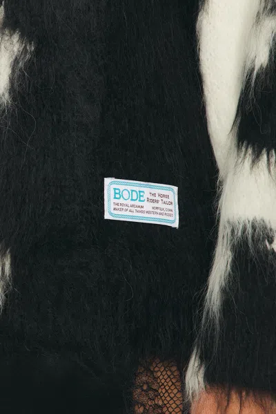 Bode Holstein Sweater In White Black