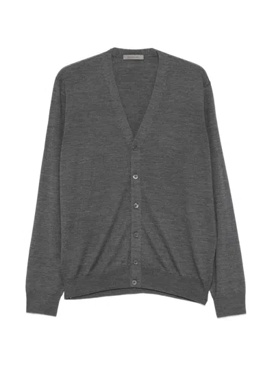 Corneliani Button-up Cardigan In Gray