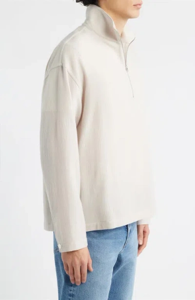 Frame Half Zip Wool Overshirt In Blue