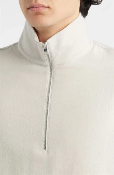 Frame Half Zip Wool Overshirt In Blue