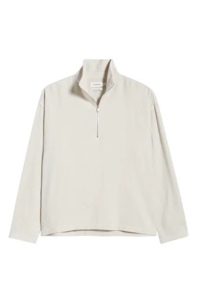 Frame Half Zip Wool Overshirt In Blue