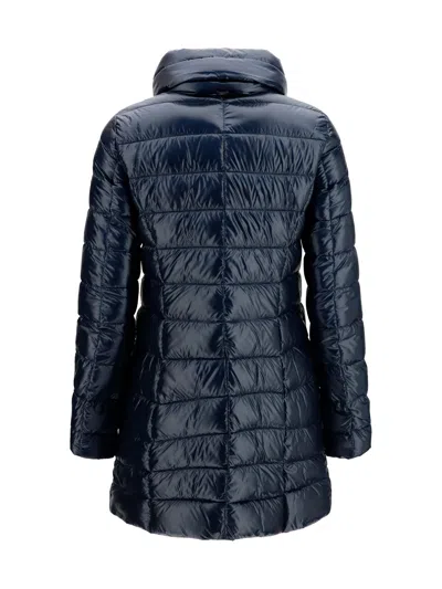 Herno Quilted Polyamide Puffer Down Jacket In Blue
