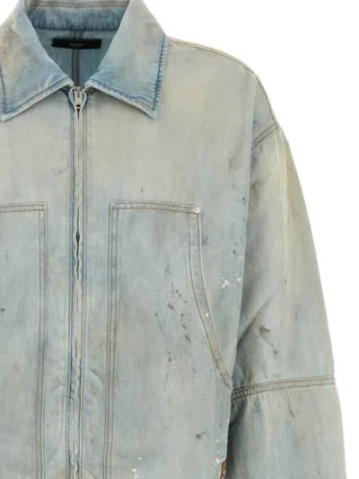 Amiri Denim Work Jacket In Blue