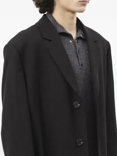 Entire Studios Oversized Structured Coat In Black