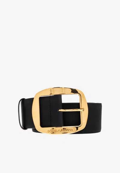 Dolce & Gabbana Large Buckle Strap Accessory In Black