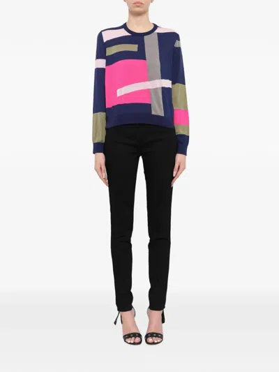 Kenzo Geometric-pattern Long-sleeve Sweater In Multi