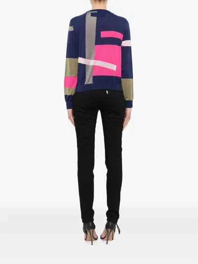 Kenzo Geometric-pattern Long-sleeve Sweater In Multi