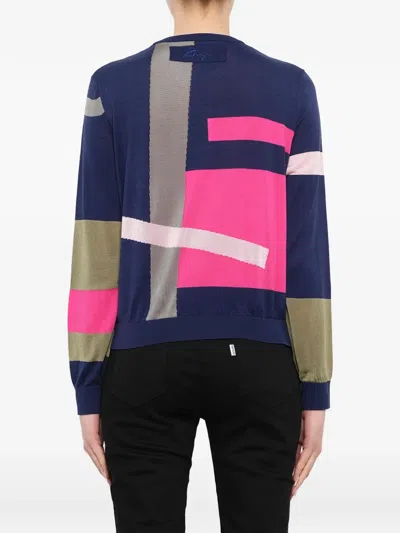 Kenzo Geometric-pattern Long-sleeve Sweater In Multi
