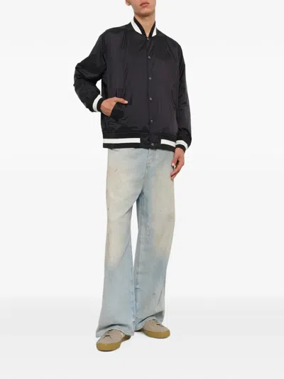 Taion Non Down Basic Stadium Reversible Jacket In Black