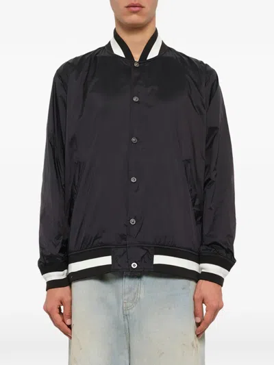 Taion Non Down Basic Stadium Reversible Jacket In Black