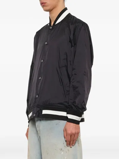 Taion Non Down Basic Stadium Reversible Jacket In Black