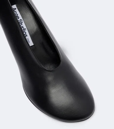 Acne Studios Back Leather Pumps In Black