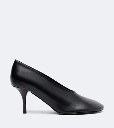 Acne Studios Back Leather Pumps In Black