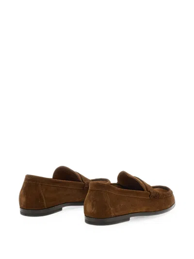 Common Projects Premium Leather Loafers In Brown